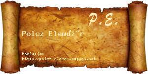 Polcz Elemér névjegykártya