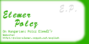 elemer polcz business card